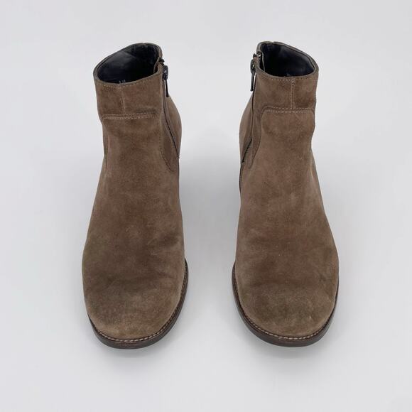 Women’s Paul Brown Suede Ankle Boots Size 7 Side Zip Heel Round Toe - Picture 2 of 9